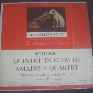 Schubert – Quintet in C Op. 163  Amadeus Quartet  HMV LHMV 1051 USA LP