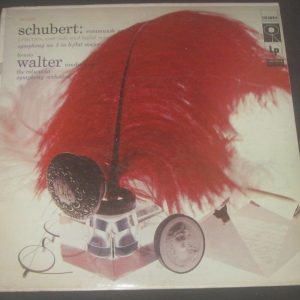 Schubert – Rosamunde / Symphony 5 . Bruno Walter Columbia ML 5156 6 Eye LP