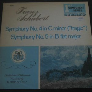 Schubert : Symphonies # 4 & 5 . SCHOLZ , German PO FCS 50066  lp