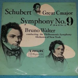 Schubert : Symphony No. 9 Bruno Walter Philips Minigroove ABL 3074 LP