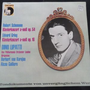 Schumann / Grieg ‎- Piano Concertos  Galliera / Karajan Lipatti Dacapo lp ex