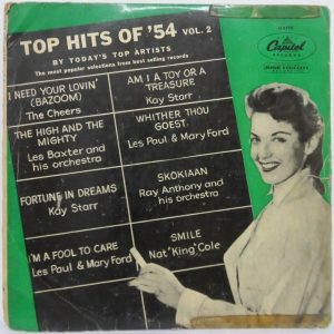 Various – TOP HITS OF ’54 Vol. 2 Rare 10″ THE CHEERS KAY STARR LES PAUL Capitol