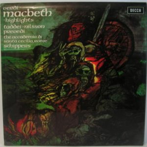 Verdi MACBETH highlights LP 1969 DECCA SET 409 + Insert