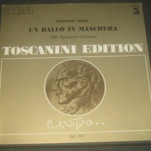 Verdi Un Ballo In Maschera Toscanini RCA AT-300 3 LP BOX EX