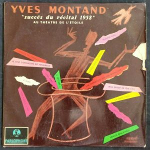 Yves Montand – Succès Du Récital 1958 LP Israel Pressing Parlophone Chanson