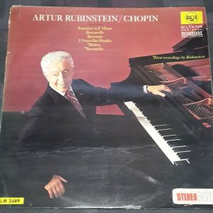 Artur Rubinstein – Chopin RCA Victor Red Seal LM-2889 1st Press LP ED1 EX