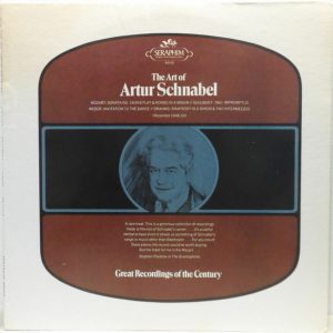 Artur Schnabel – The Art Of Artur Schnabel LP Mozart – Schubert – Weber – Brahms