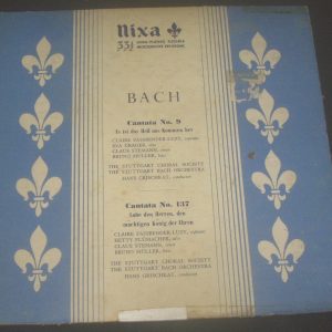 BACH – CANTATA NO. 9 & 137 Hans Grischkat NIXA PLP 237 LP