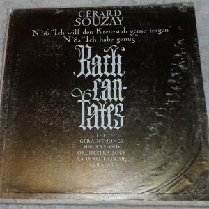 BACH CANTATA No. 56 & 82 SOUZAY GERAINT JONES HMV FALP 582 lp