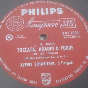 Bach Albert Schweitzer Interprete Philips ? A 01.109 L lp