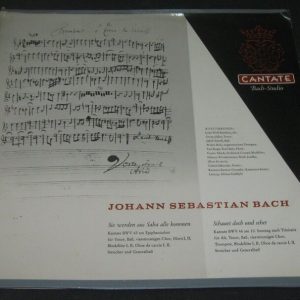 Bach Cantata BWV 65 / 46 Wolf-Matthaus , Jelden , Stamfli CANTATE 641204 lp