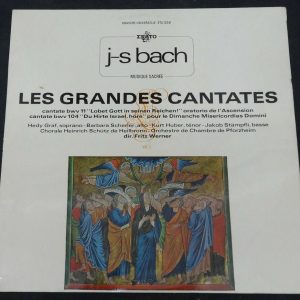 Bach Cantatas Bwv 11 / 104 Fritz Werner  Kurt Huber Erato Stu 70341 lp