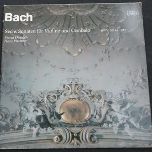 Bach – Violin & cembalo Sonatas Pischner Oistrach ETERNA ‎ 8 25 798-799 2 lp EX