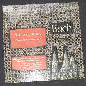 Bach arias from the Cantatas  /  Rössl-Majdan , Hugues Cuénod . Vanguard lp