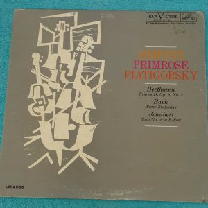 Beethoven / Bach / Schubert – Heifetz Primrose Piatigorsky RCA LM 2563 LP 1961