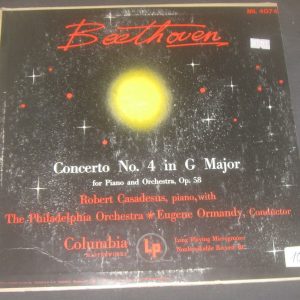 Beethoven Concerto No. 4 Casadesus , Ormandy Columbia ML 4074 ED1 LP