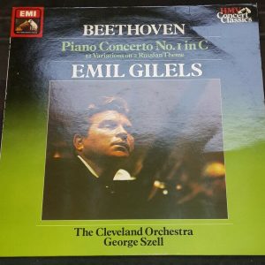 Beethoven ‎- Piano Concerto No 1 12 Variations Szell Gilels HMV SXLP 30540 LP