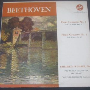 Beethoven Piano Concerto No. 2 / 3 Wuhrer / Davisson Vox STPL 513060 LP