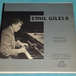 Beethoven: Piano Concerto No. 3  Gilels  Cluytens  Angel 35131 LP