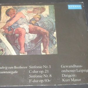Beethoven Symphonies 1 & 8 Masur – Leipzig GH Eterna 826415 lp