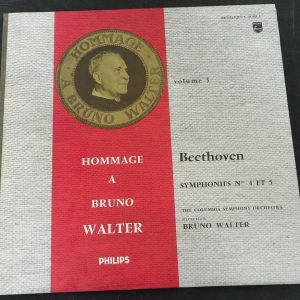 Beethoven ‎- Symphony No. 4 & 5 Bruno Walter Philips ‎ L 09.426 L LP EX
