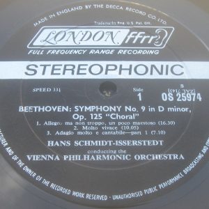 Beethoven Symphony No 9 Schmidt-Isserstedt , Sutherland London OSA 1159 lp Box