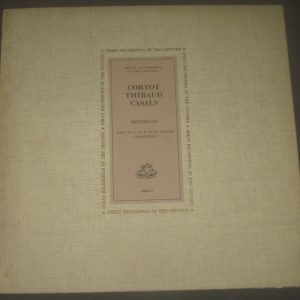 Beethoven Trio Archduke  Cortot Thibaud Casals ANGEL COLH 29 LP EX