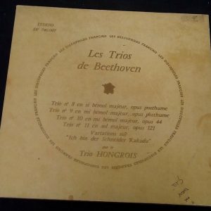 Beethoven / Trio Hongrois – Trios / Variations Les Discophiles Francais LP