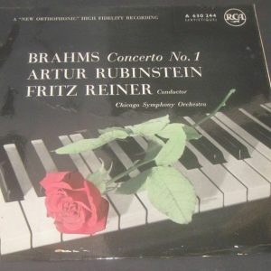 Brahms – Concerto No. 1 Rubinstein / Reiner RCA A 630244 ED1 LP EX 50’s