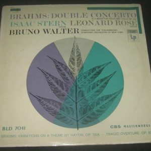 Brahms Double Concerto – Steren / Rose / Walter CBS BLD 7041 lp RARE