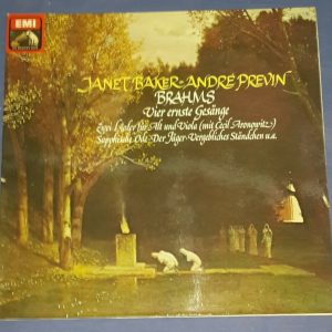 Brahms – Four Serious Songs Janet Baker André Previn  EMI Gatefold LP EX