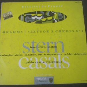 Brahms String Sextet No. 1 Casals / Stern / Schneider Philips A 01.170 L lp