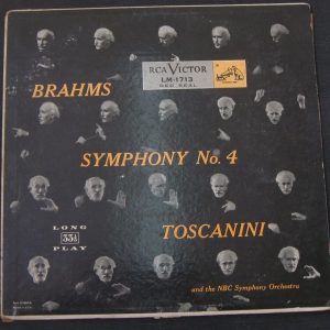 Brahms Symphony No. 4 Toscannini RCA Victor Red Seal LM 1713 lp 50’s