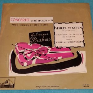 Brahms Violin Concerto Menuhin Furtwangler HMV FALP 122 LP