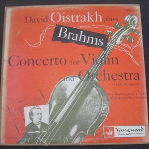 Brahms Violin Concerto Oistrakh / Kondrashin Vanguard VRS-6018 lp 50’s
