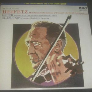 Bruch / Glazounov Violin Concerto Jascha Heifetz RCA Red Seal LSC 4011 LP EX
