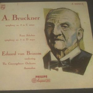 Bruckner Symphony 8 Schubert Symphony 3 van Beinum Philips  A 00294/5 L 2 LP