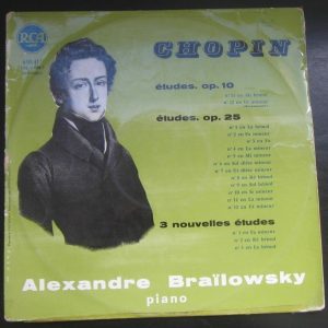 CHOPIN ETUDES – ALEXANDER BRAILOWSKY – PIANO RCA 630.417 lp FRANCE 50’s EX
