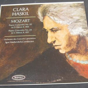 CLARA HASKIL Mozart Piano Concerto No 20 & 24 MARKEVITCH  EPIC GOLD LC 3798 lp