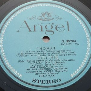 Callas – Mad Scenes From Anna Bolena  Hamlet  Il Pirata Rescigno Angel 35764 LP