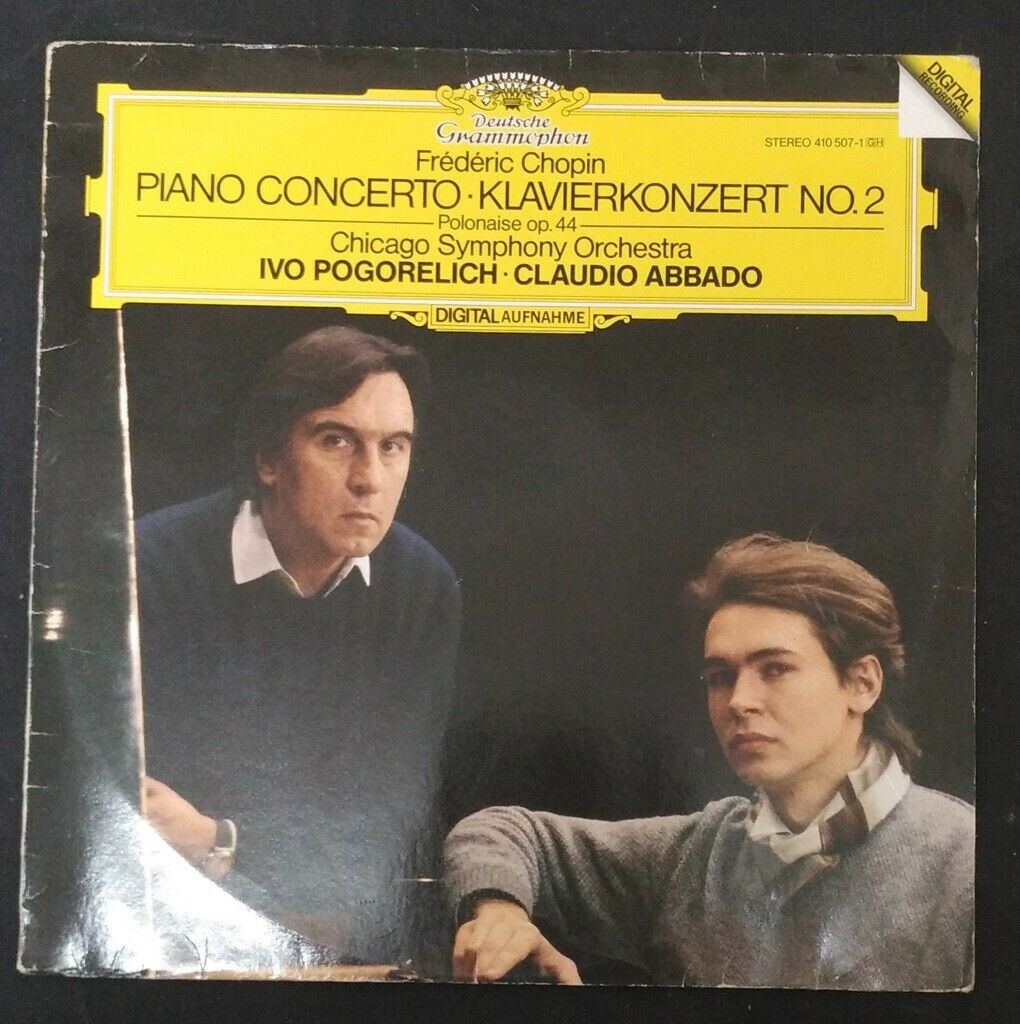 Chopin –  Piano Concerto  / Polonaise  Abbado Pogorelich  DGG 410 507-1 lp EX