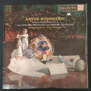 Chopin Piano Concerto Polonaise Wallenstein Rubinstein RCA LM-2265 lp EX ED1