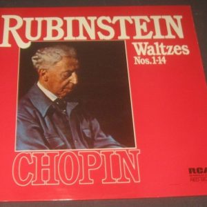 Chopin Waltzes ARTUR RUBINSTEIN PIANO RCA Red Seal ?– SB 6600 LP EX