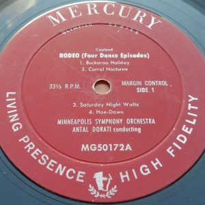 Copland Rodeo El Salon Mexico Dorati Mercury Living Presence MG50172 lp