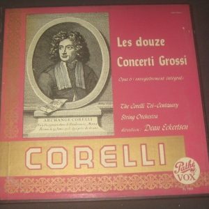 Corelli The 12 Concerti Grossi Eckertsen Pathe Vox PL 7893 3 LP Box  50’s EX