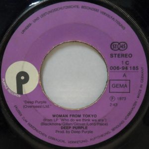 Deep Purple – Woman From Tokyo / Black Night (Live Version) 7″ 1C 006-94 185