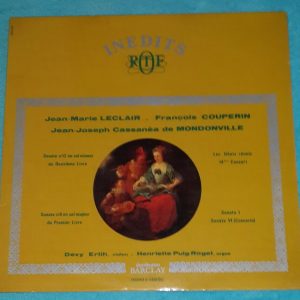 Devy Erlih : Leclair Couperin Mondonville Sonatas Inedits ORTF  995 026 LP EX