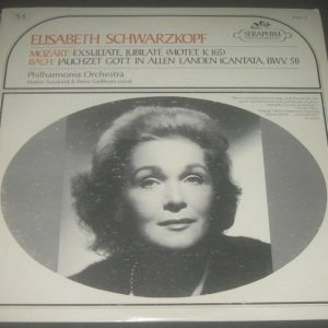 ELISABETH SCHWARZKOPF MOZART K 165 BACH BWV 51 Seraphim 60013 lp EX