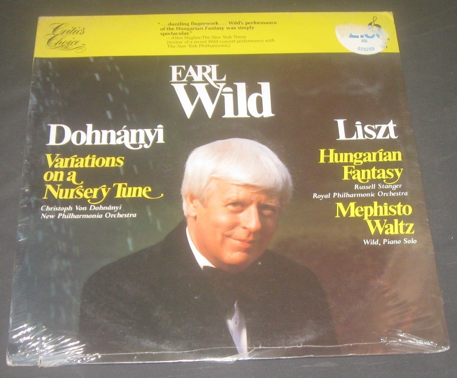 Earl Wild Piano Dohnanyi Liszt Quintessence PMC-7054 LP NEW SEALED