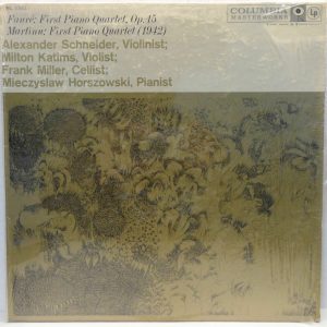 Faure / Martinu – First Piano Quartet LP Alexander Schneider / Frank Miller